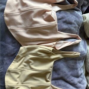 Stylish Women's Crop Tops - Pink and Tan